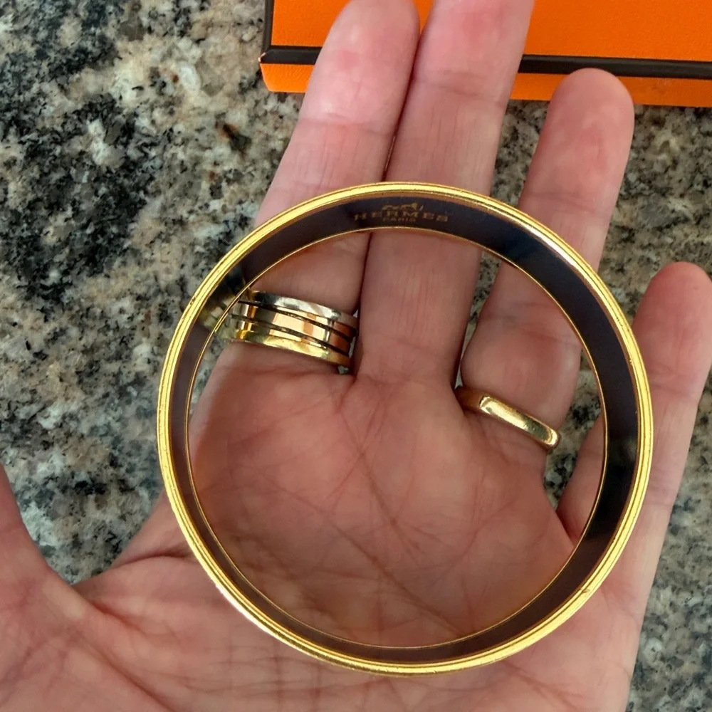 Hermes Feux D’artifice Vintage Enamel Bangle - Picture 7 of 13